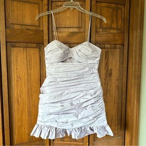 LoveShackFancy Jessilyn Lavender Mini Dress